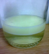 White milky solution after dilution